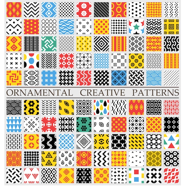 Free Vector multicolor creative patterns