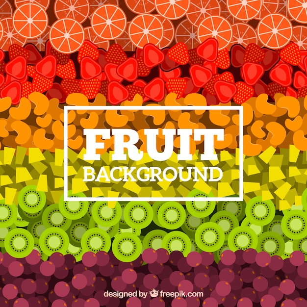 Free Vector multicolor fruit pattern background