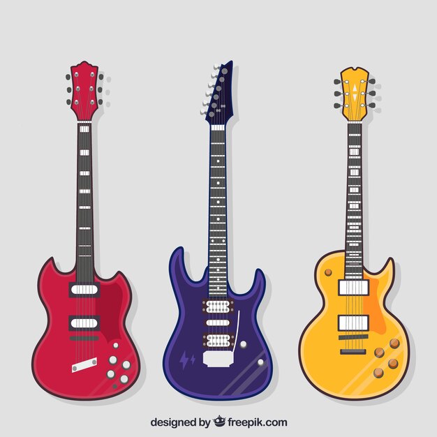 Multicolor guitar collection