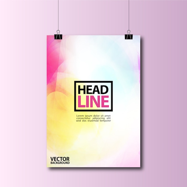 Multicolor hanging poster background design