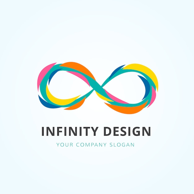 Free vector multicolor infinity logo design