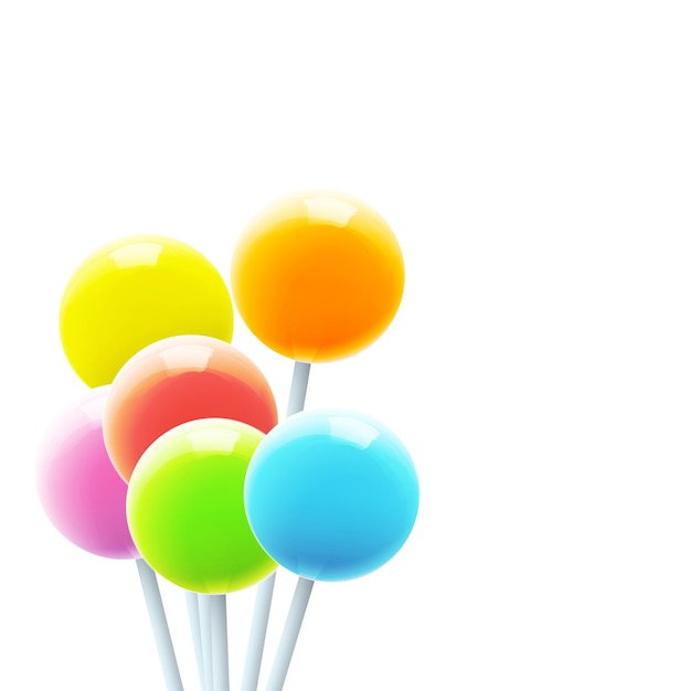 Multicolor lollipops background