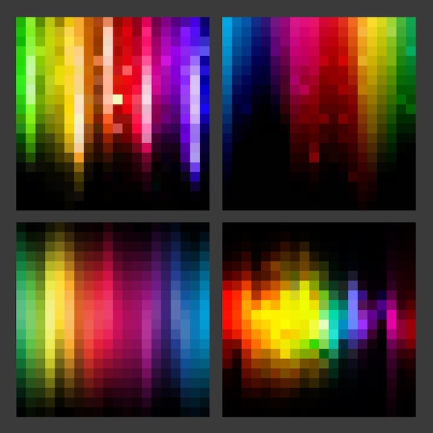 Free vector multicolor mosaic background collection