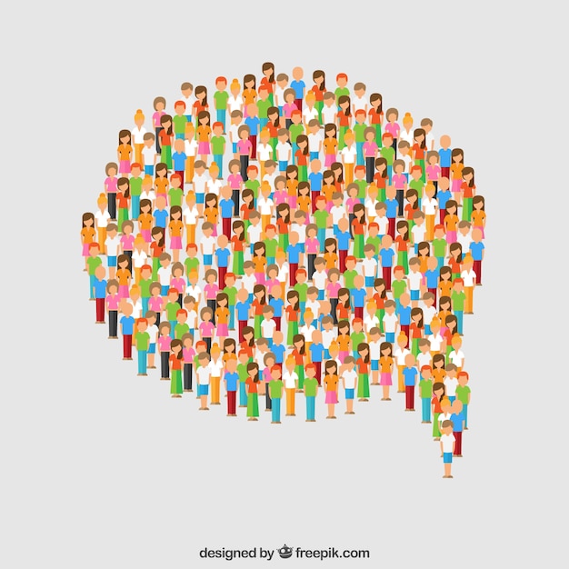 Free Vector multicolor people background