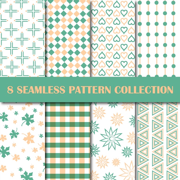 Multicolor seamless pattern collection