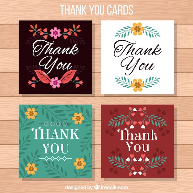 Multicolor thank you card collection