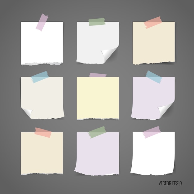 Free Vector multicolor torn paper collection