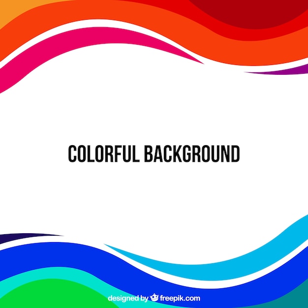 Multicolor wavy background