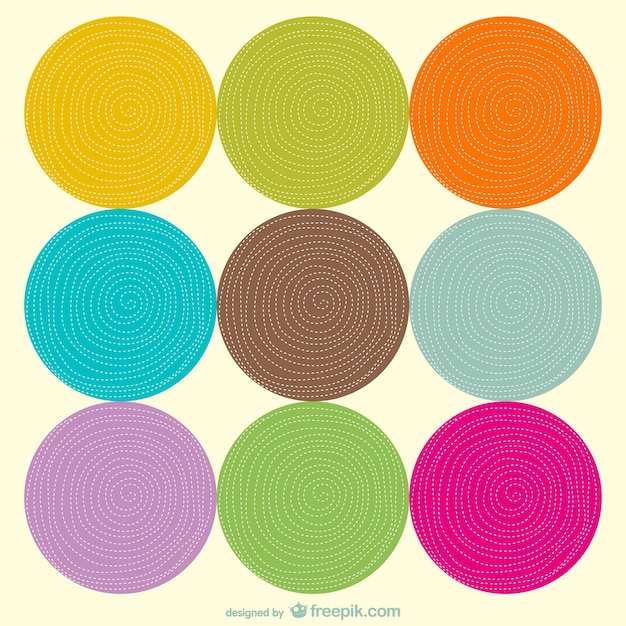 Free Vector multicolored circles background template