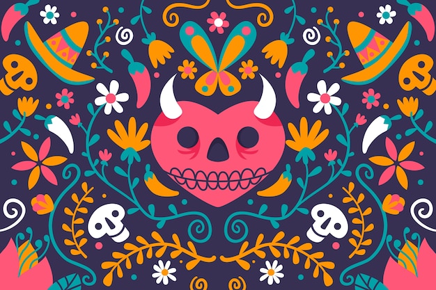 Multicolored mexican background