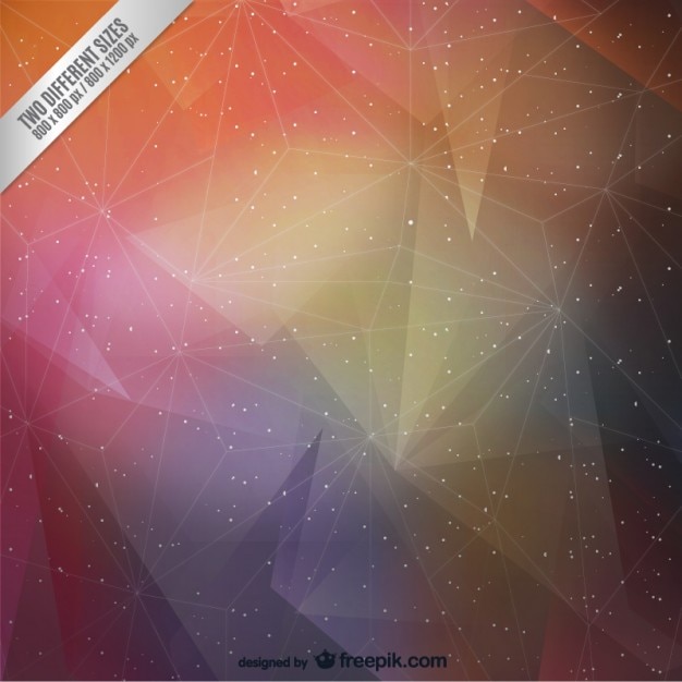 Free Vector multicolored triangles and stars abstract background