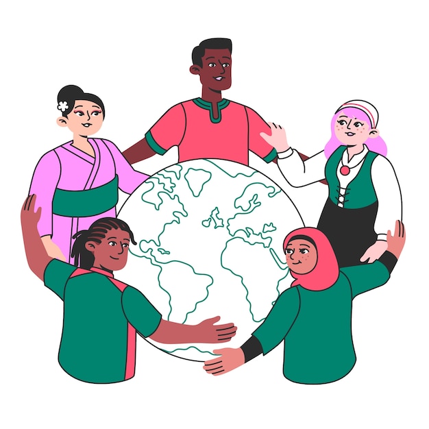 Free Vector multicultural concept illustration