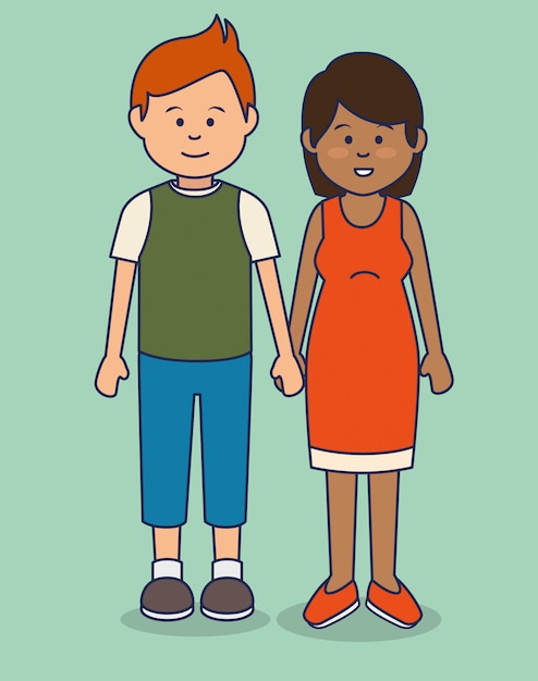 Free vector multicultural people avatars illustration