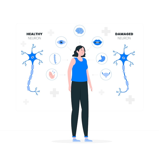 Multiple sclerosis concept illustration