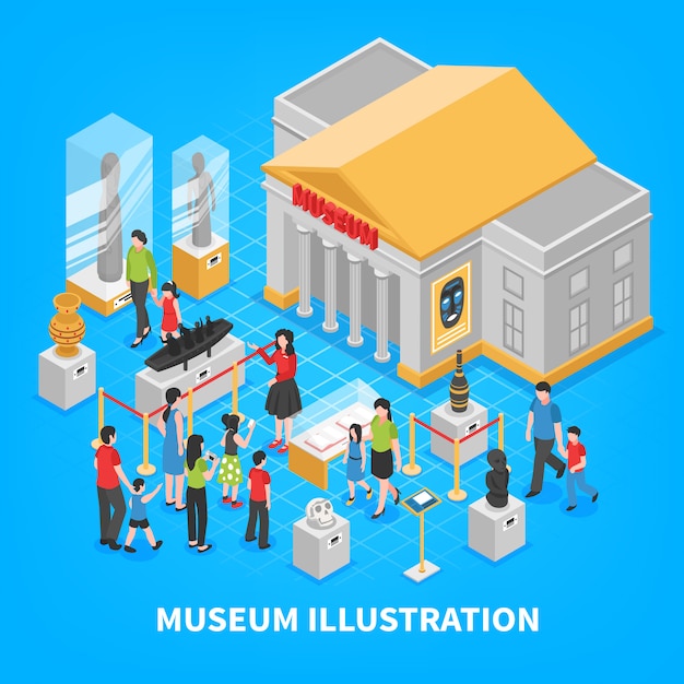 Museum Isometric Composition