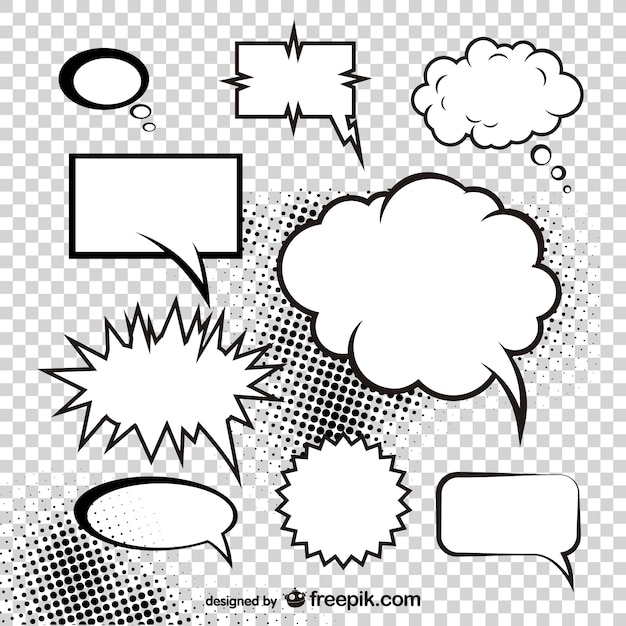 Free Vector mushroom cloud of the comic style dialog box    vector