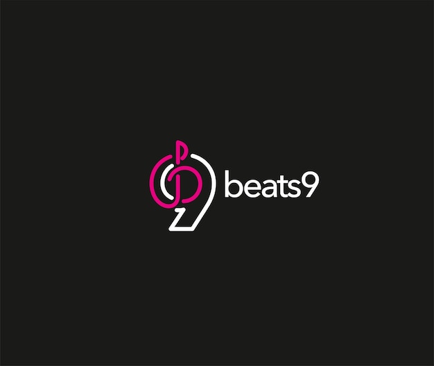 Free Vector music beats logo branding identity corporate vector design