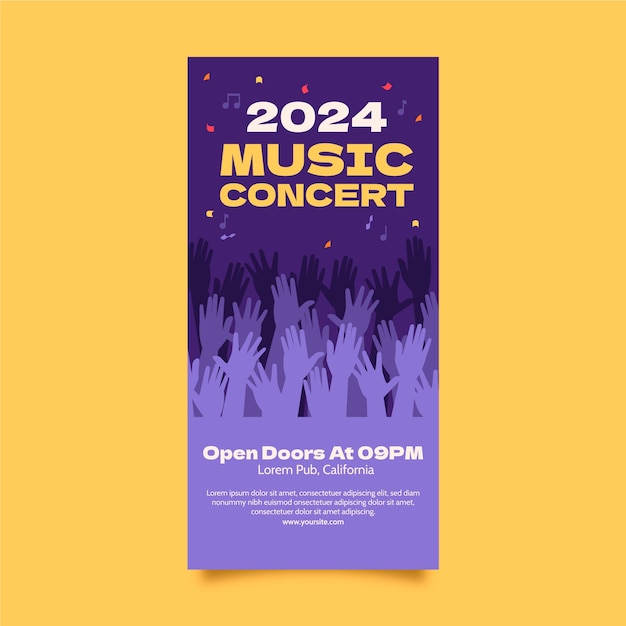 Music concert  vertical banner