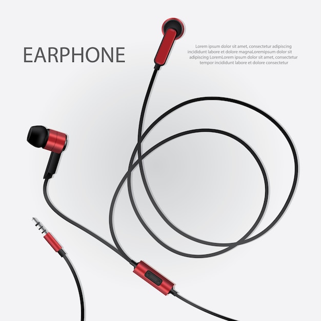 Music Earphone isolated