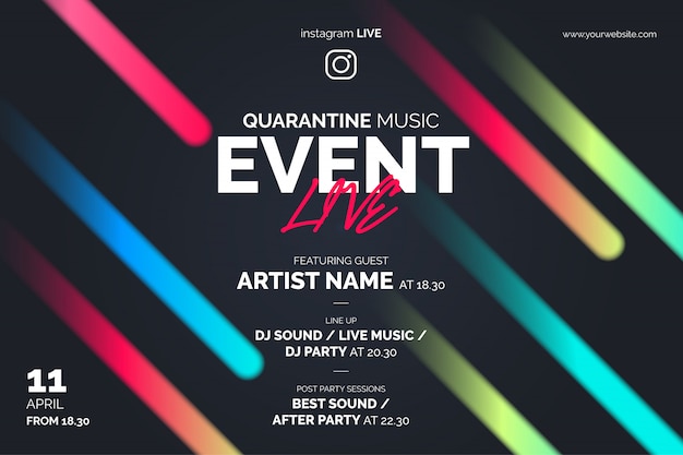 Free Vector music event banner