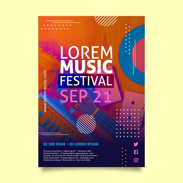 Music fest a5 flyer template