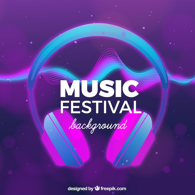 Free Vector music festival background