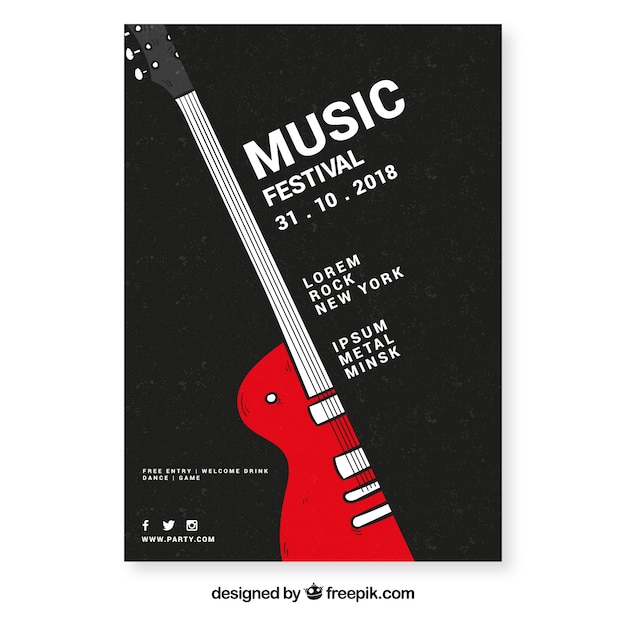 Music festival flyer template