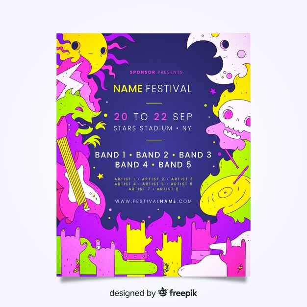 Music festival flyer