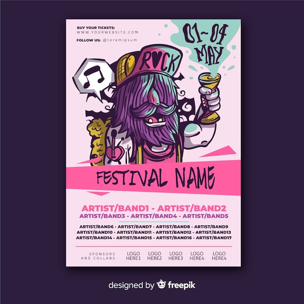 Music festival flyer