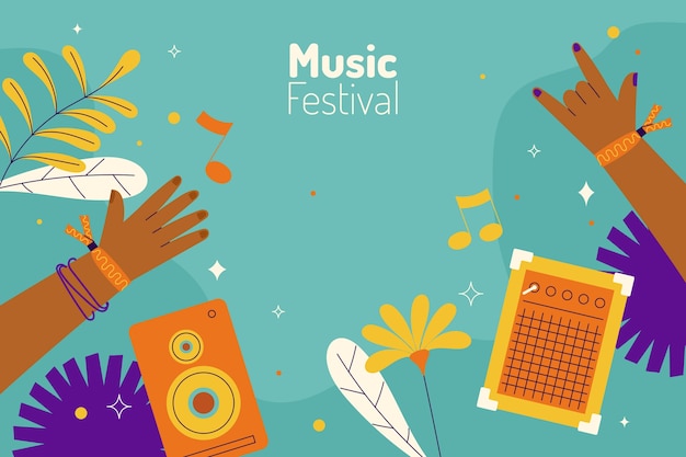 Music festival photocall template