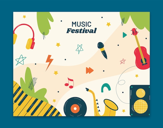 Music festival  photocall template