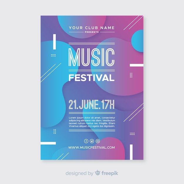 Music festival poster template