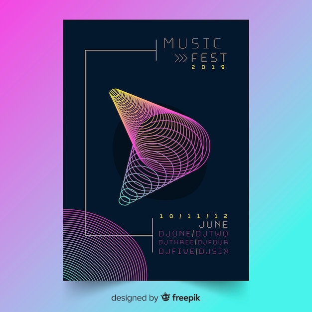 Music festival poster template