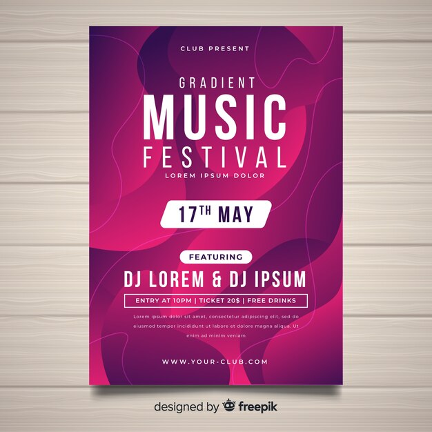 Music festival poster template