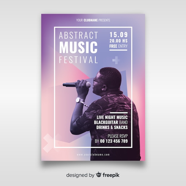 Music festival poster with photo