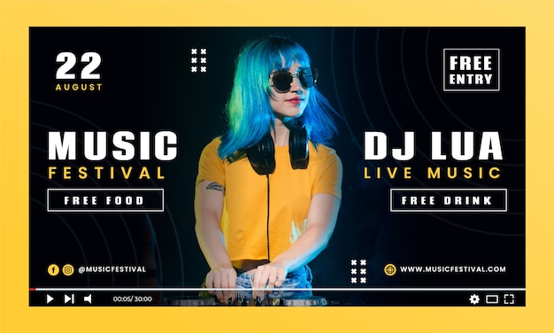 Free Vector music festival template design