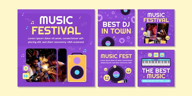 Music festival template design