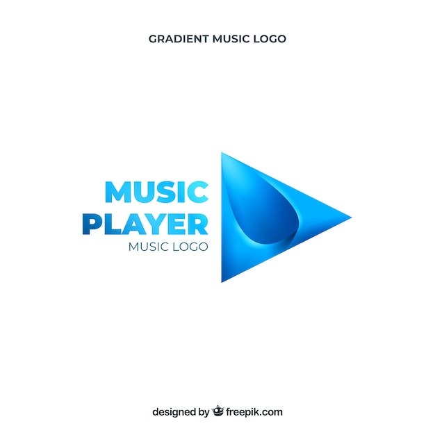 Free Vector music logo with gradient style