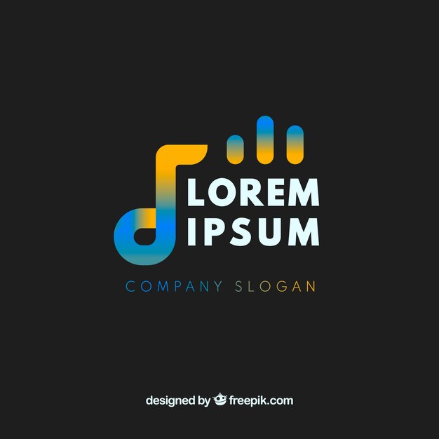 Music logo with gradient style