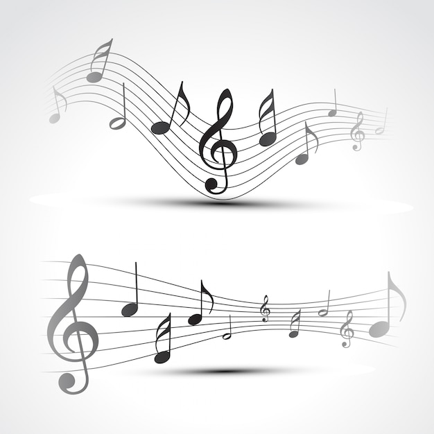 Free vector music notes design