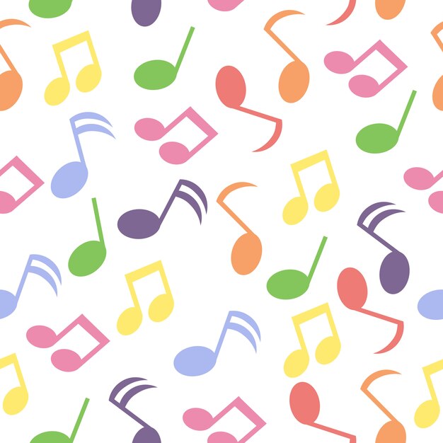 Music notes pattern background