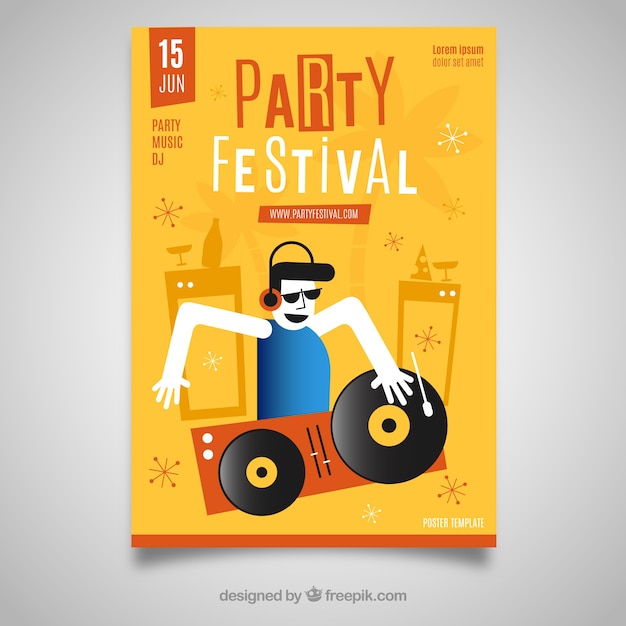 Music party poster template