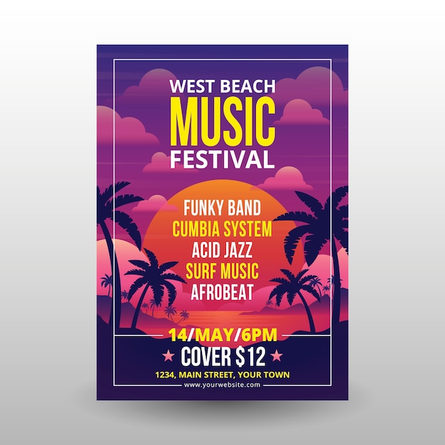 Music poster template