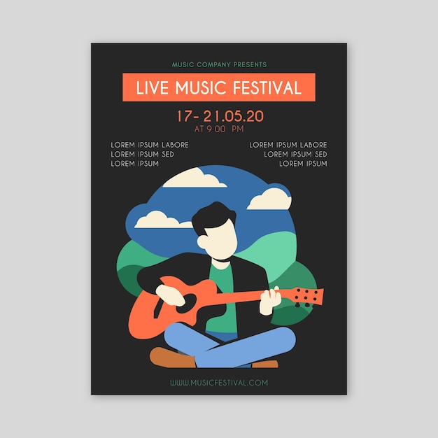 Music poster template