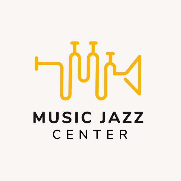 Music school logo template, entertainment business branding design vector