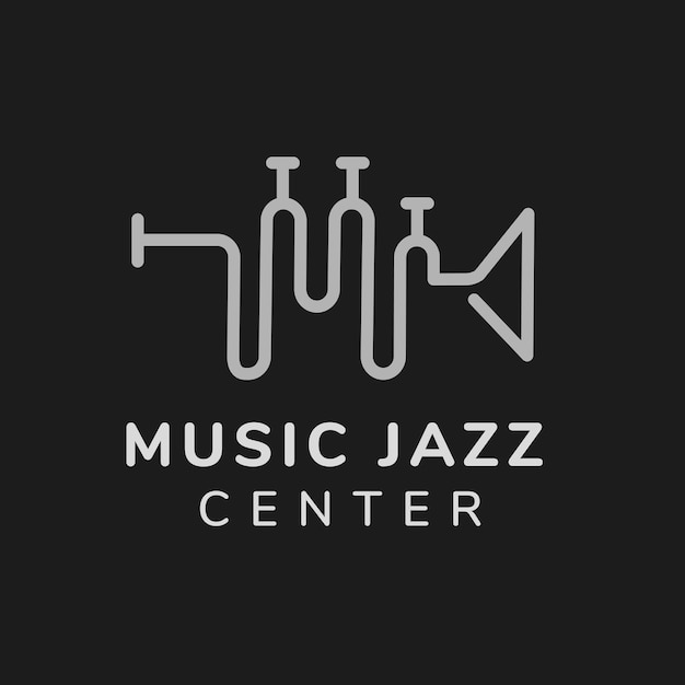 Music school logo template, entertainment business branding design vector