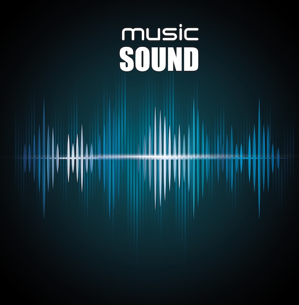 Free Vector music sound background  design