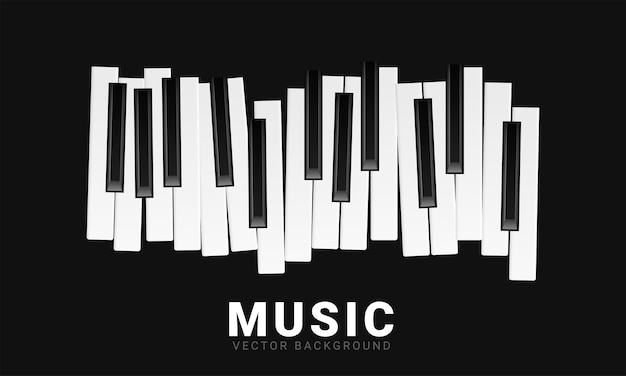 Musical background with piano keys