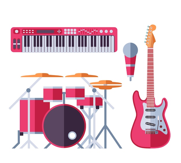 Free Vector musical instruments set