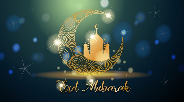 Muslim festival Eid Mubarak background